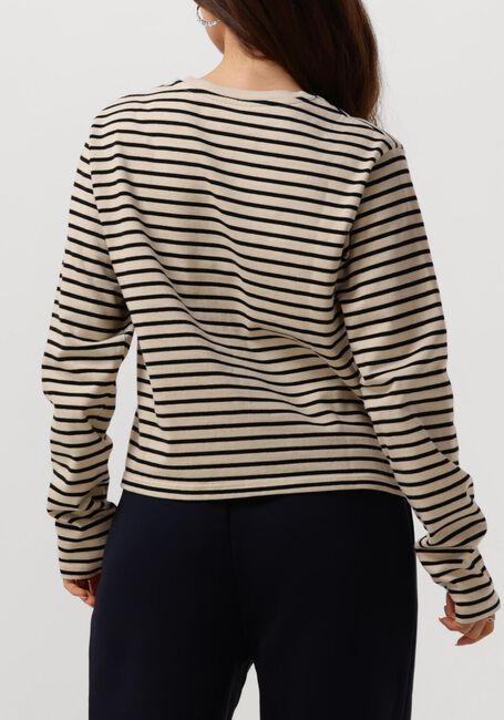 Beige PENN & INK Longsleeves 516 SWEATER STRIPE - large