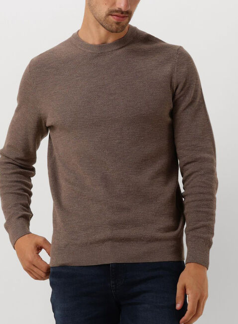 Taupe PROFUOMO Trui PULLOVER CREW NECK - large