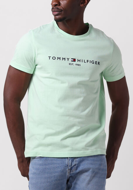 Mint TOMMY HILFIGER T-shirt TOMMY LOGO TEE - large