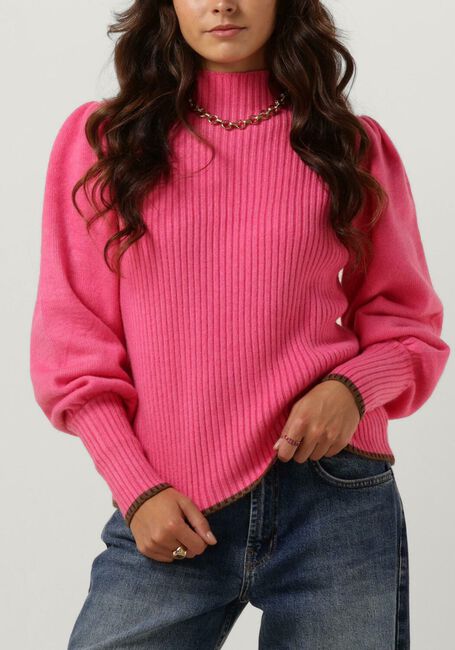 Roze CO'COUTURE Trui ROW PUFF RIB KNIT - large