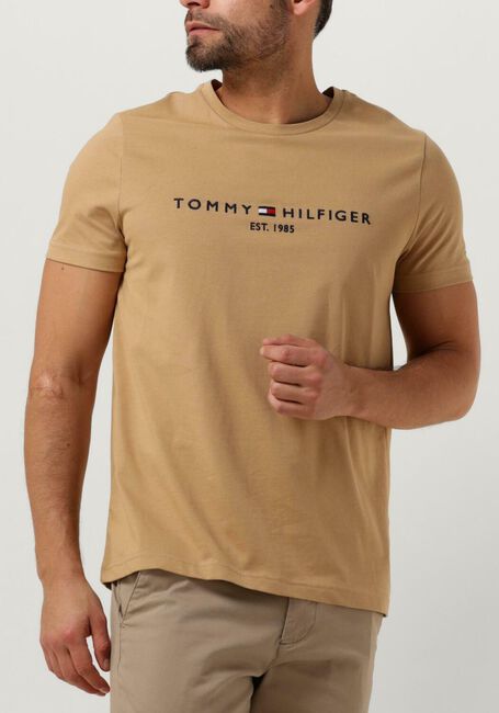 Khaki TOMMY HILFIGER T-shirt TOMMY LOGO TEE - large