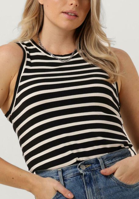 Zwarte TOMMY HILFIGER Top SLIM 5X2 RIB STRIPE TANK NS - large