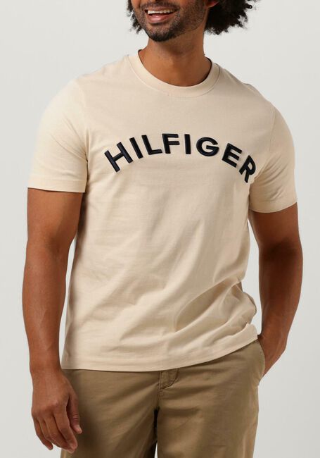 Beige TOMMY HILFIGER T-shirt HILFIGER ARCHED TEE - large