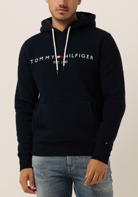 Donkerblauwe TOMMY HILFIGER Sweater TOMMY LOGO HOODY - large