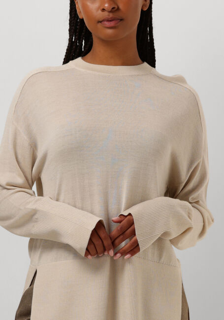 Beige RUBY TUESDAY Trui VALLIE SOFT ROUND NECK PULLOVER HIGH BORDER - large