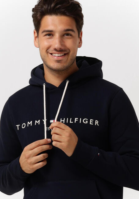 Donkerblauwe TOMMY HILFIGER Sweater TOMMY LOGO HOODY - large