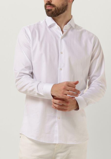 Witte GENTI Klassiek overhemd S9254-1109 - large