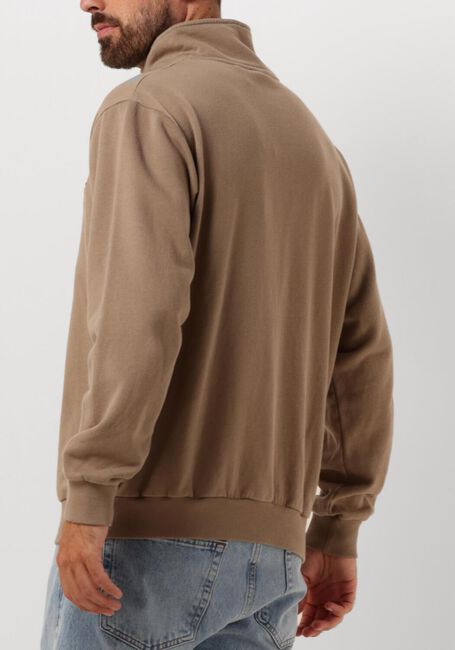 Taupe FORÉT Sweater LOG HALF ZIP SWEATSHIRT - large