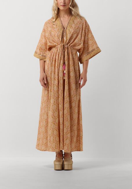 Camel SUMMUM Maxi jurk DRESS BLOCKPRINT - large