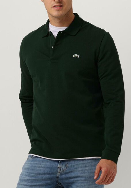 Donkergroene LACOSTE Polo 1HP2 MEN LONG SLEEVED BEST POLO - large