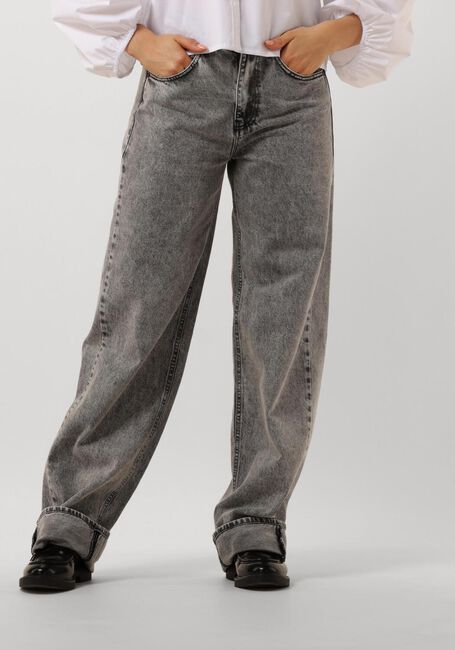 Grijze CO'COUTURE Wide jeans NEW VIKA LONG JEANS - large