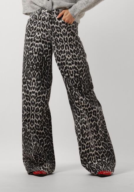 Leopard CO'COUTURE Straight leg jeans LEO DENIM PANEL PANT - large