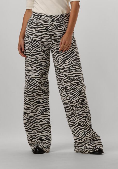 Zwarte CO'COUTURE Wide jeans ZION ZEBRA WIDE PANT - large