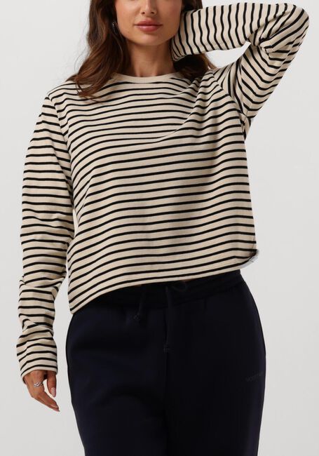 Beige PENN & INK Longsleeves 516 SWEATER STRIPE - large