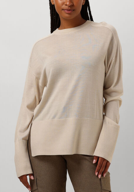 Beige RUBY TUESDAY Trui VALLIE SOFT ROUND NECK PULLOVER HIGH BORDER - large