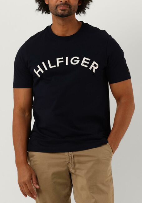 Donkerblauwe TOMMY HILFIGER T-shirt HILFIGER ARCHED TEE - large