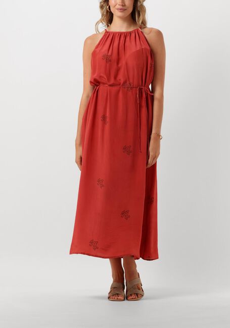 Roze SISSEL EDELBO Midi jurk MERIDA SILK STRAP DRESS - large