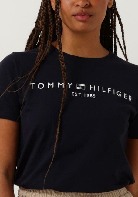 Donkerblauwe TOMMY HILFIGER T-shirt REC CORP LOGO C-NK - large